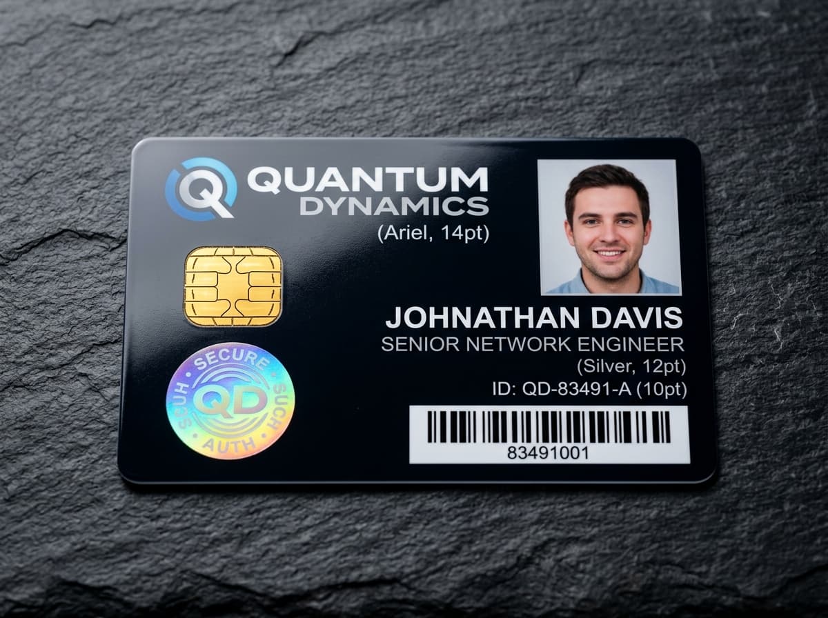 High-Definition 30-Mil CR80 PVC ID Card Specimen with Smart Chip and Hologram