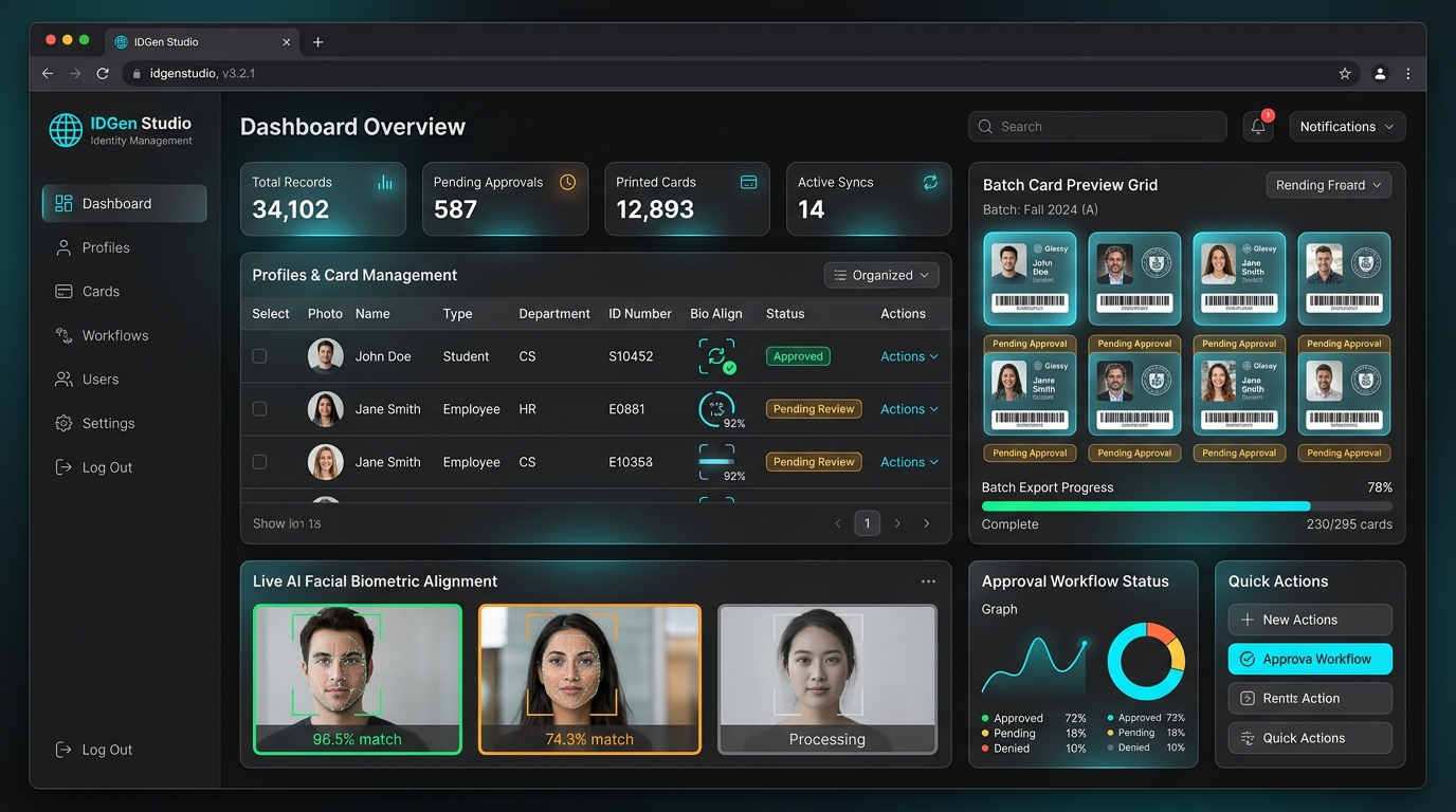 IDGen Studio digital form planning and field type configuration template