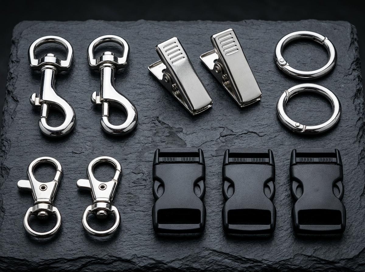 ID Card & Lanyard Hooks Chrome Swivel Dog Hooks and Lanyard Hardware Clips