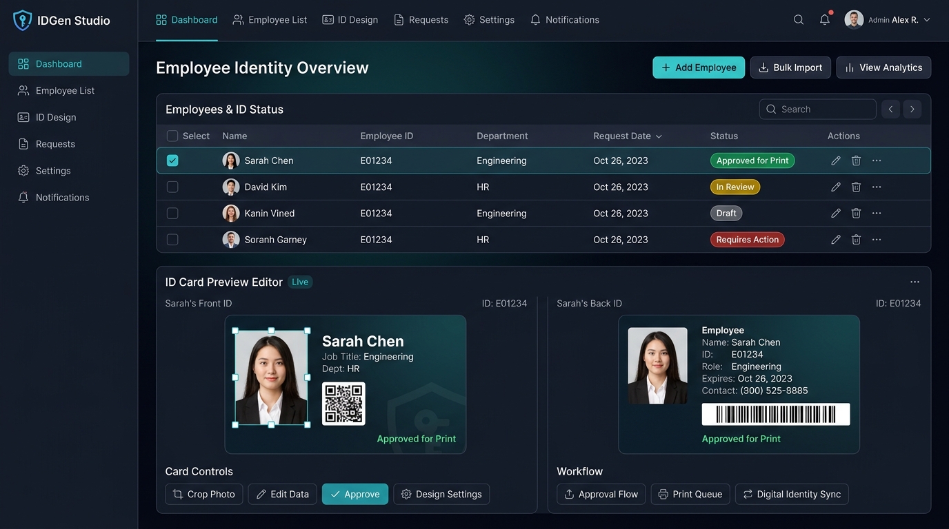 IDGen Studio Digital ID Card Data Collection and Preview IDGen Studio digital ID card data collection and preview