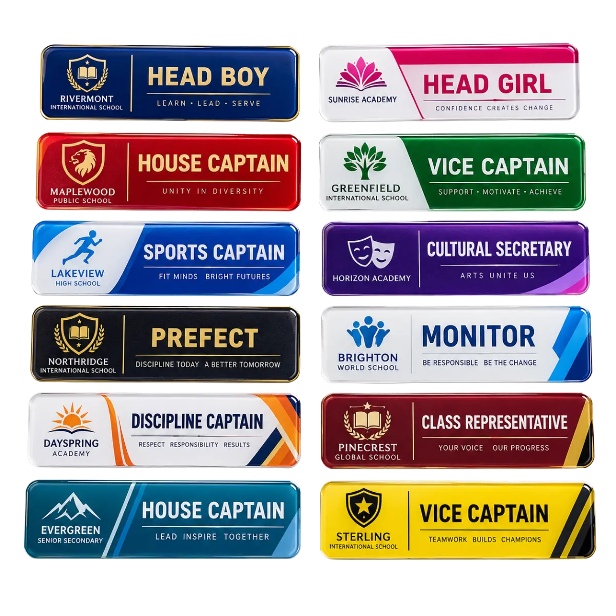 Acrylic Badges & Pins Laser-Cut Crystal Acrylic Name Badges with Magnetic Backing