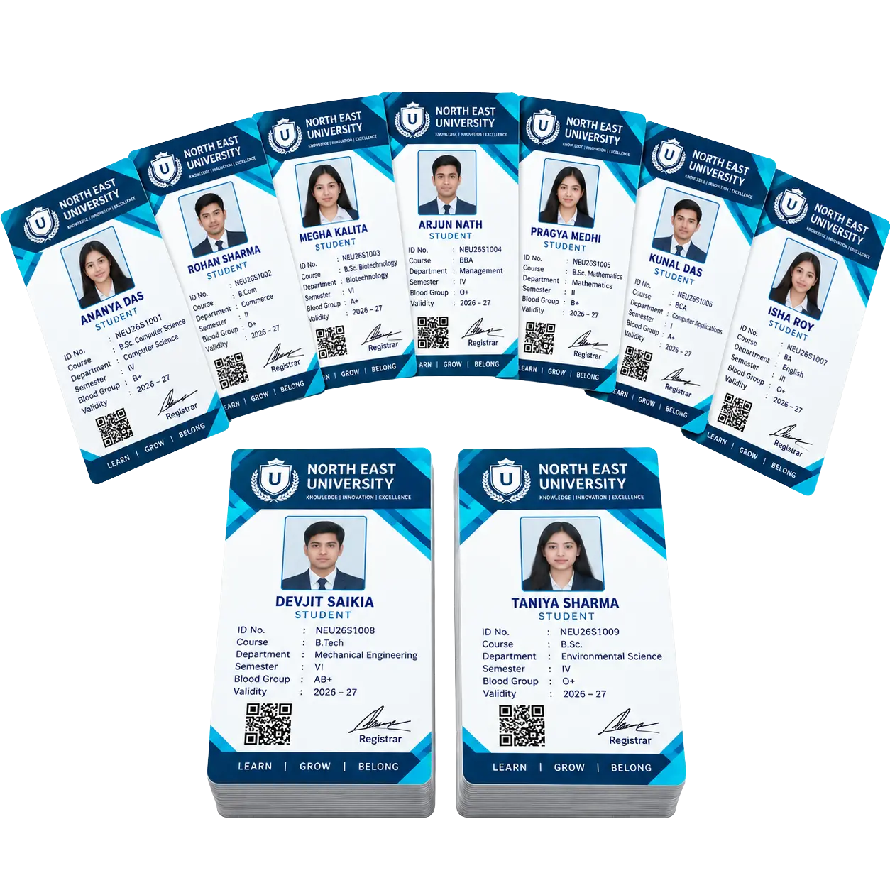 Custom PVC ID cards printed with precision personalization by IDGen