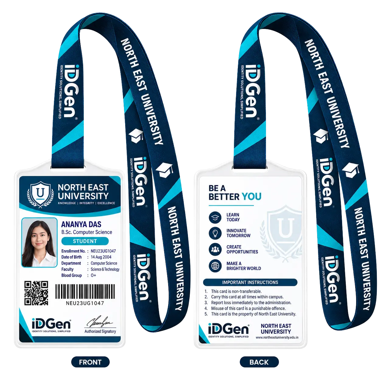 13.56 MHz RFID Smart Access Badges Contactless RFID / NFC Smart Identity Card for turnstile access control printed by iDGen