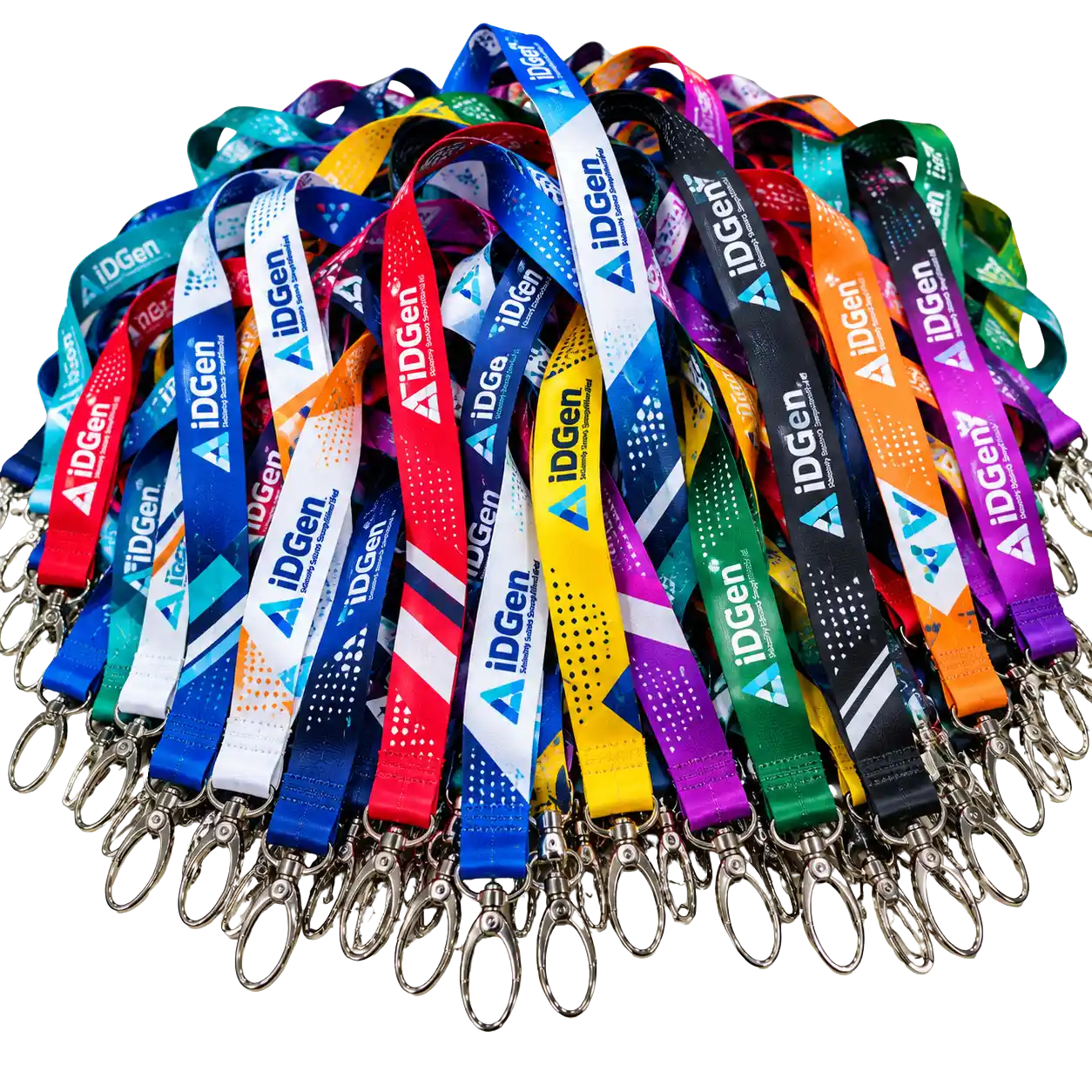 Ultrasonic Welded Hook Attachment Ultrasonic acoustic welded seam attachment on custom printed lanyard by idGen